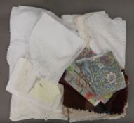 A quantity of various linens, etc.