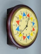 An fusee dial clock. 37.5 cm diameter.