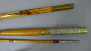 A H L Leonard - William Mills & Son Makers NY early drop ring fly rod (possibly re-wrapped) with