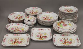 A Masons Old Chelsea pattern dinner service. The meat plate 43 cm long.