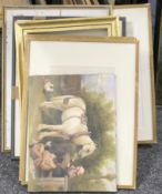 A quantity of various pictures and prints including: JEAN BRINDESI - Souvenirs de Constantinople