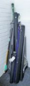 A quantity of modern rods (nearly all fly) including a Hardy Sirrus 10' rod, a Hardy 8' 6