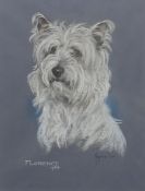 MARJORIE COX (1915-2003) British (AR), Florence (a dog portrait), pastel, signed and dated 1983,