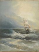 After IVAN KONSTANTINOVICH AIVAZOVSKY (1817-1900) Russian, Before the Storm, Seas, oil on board,
