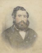 ALEXANDER WELLWOOD RATTRAY (1849-1902) British, Portrait of a Bearded Gentleman, pencil and pastel,