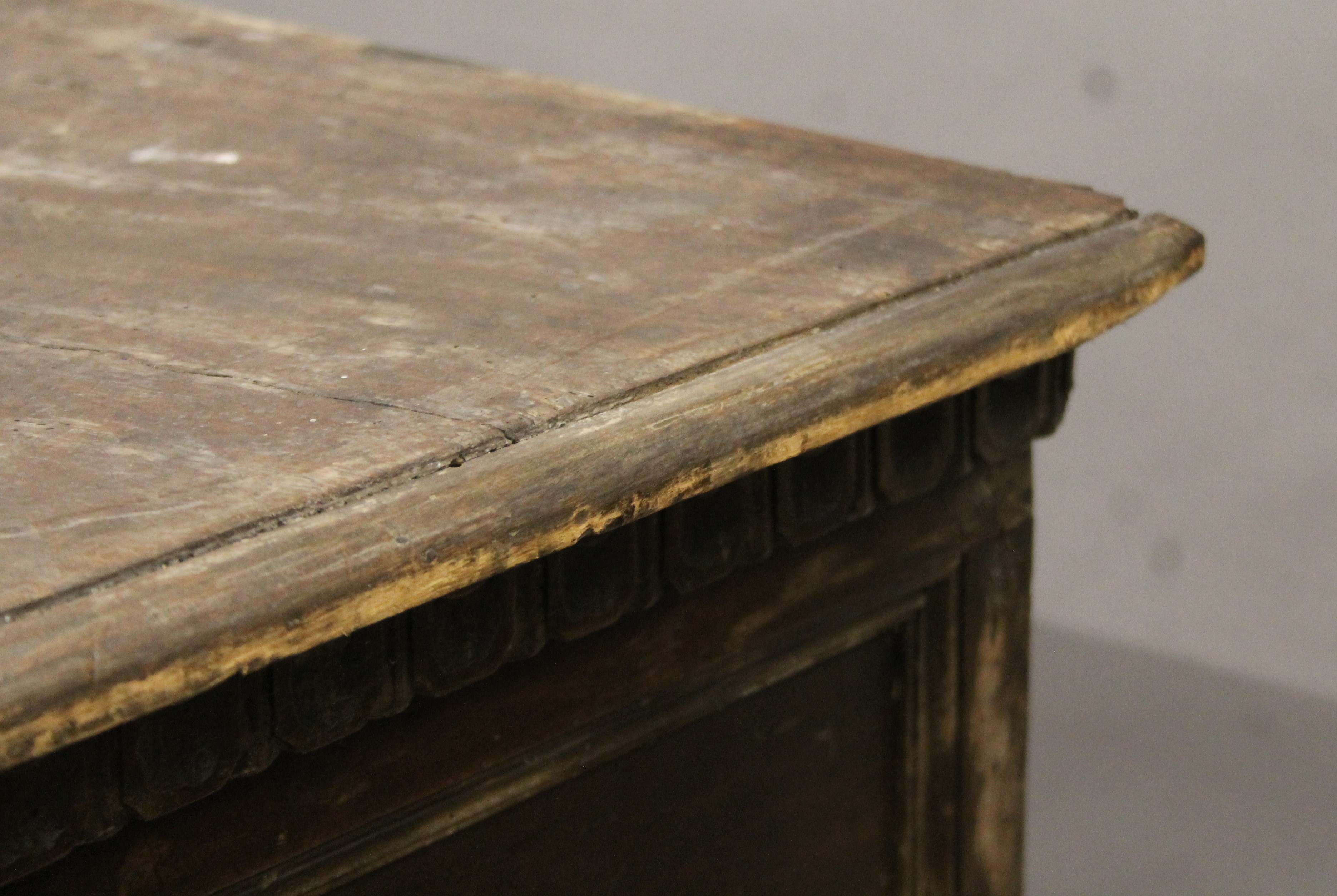 An 18th century Italian walnut cassone. 187 cm long. - Image 7 of 10
