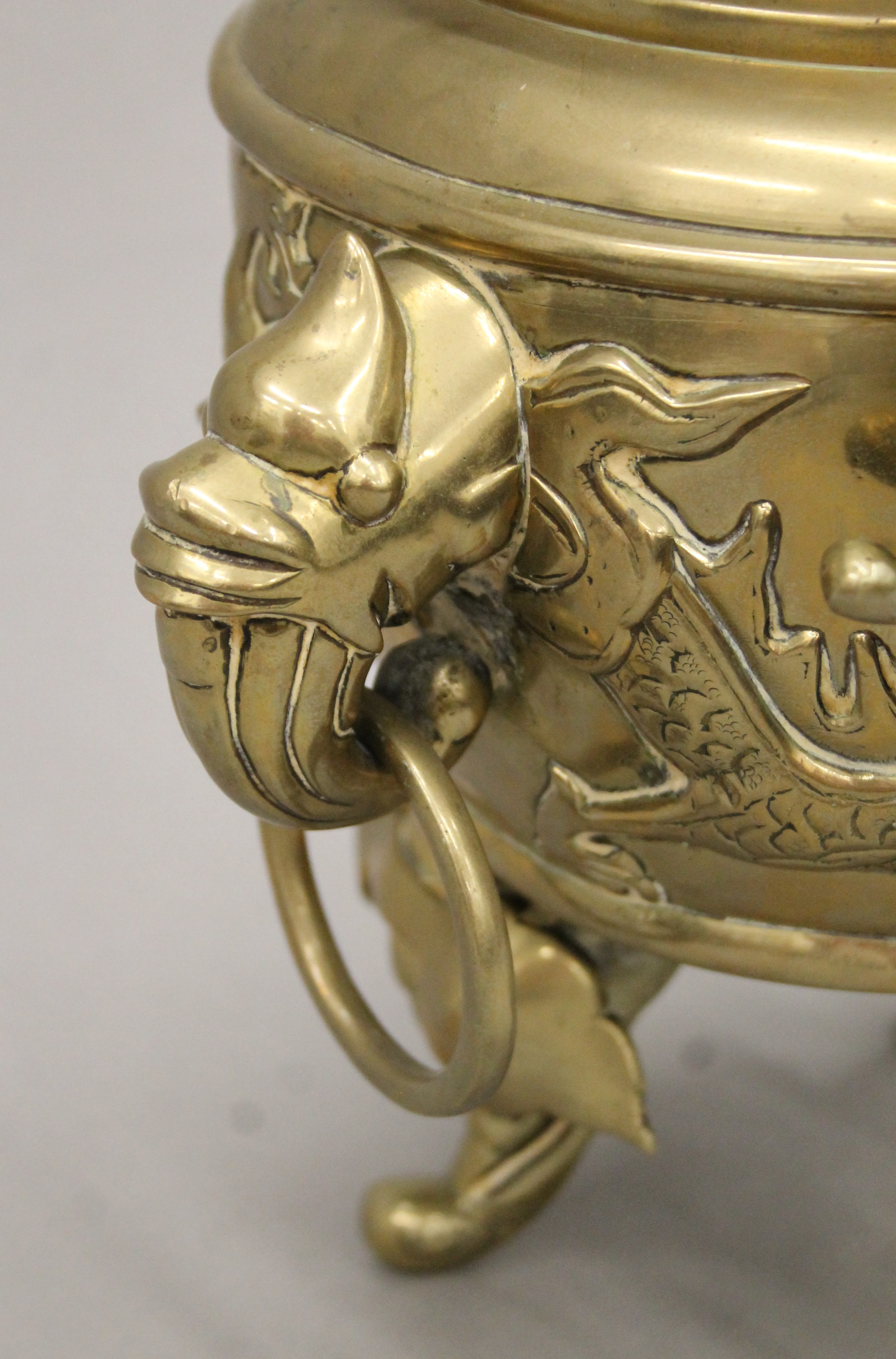 A 19th century Chinese bronze censor, the underside with cast seal mark. 42 cm high. - Image 5 of 8