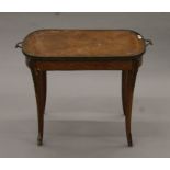 A late 19th century French ormolu-mounted side table. 78 cm long.