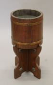 A Victorian oak planter. 61 cm high.