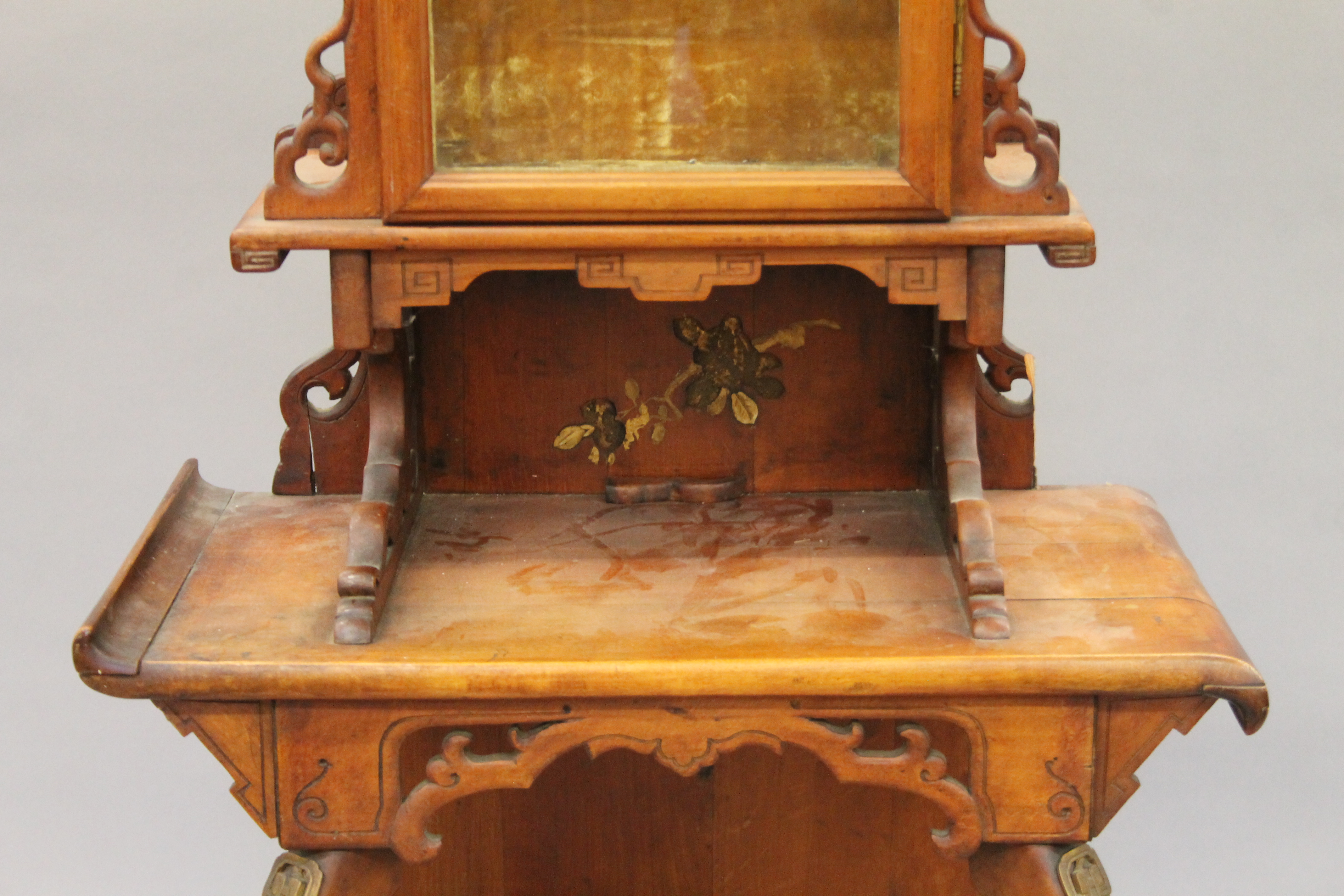 An early 20th century Continental side cabinet in the chinoiserie manner. 153 cm high x 55 cm wide. - Image 4 of 7