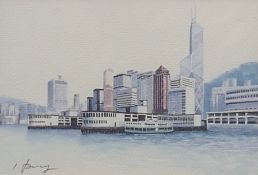 THOMAS LO, three limited edition prints of Hong Kong together with C T WONG Trust Hope Love,