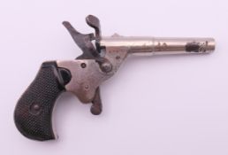 A German DRGM (Deutsches Reichs-Gebrauchsmuster) starter pistol. Approximately 12 cm long.