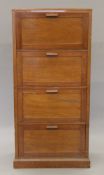 An early 20th century mahogany filing cabinet. 77.5 cm wide x 165 cm high.