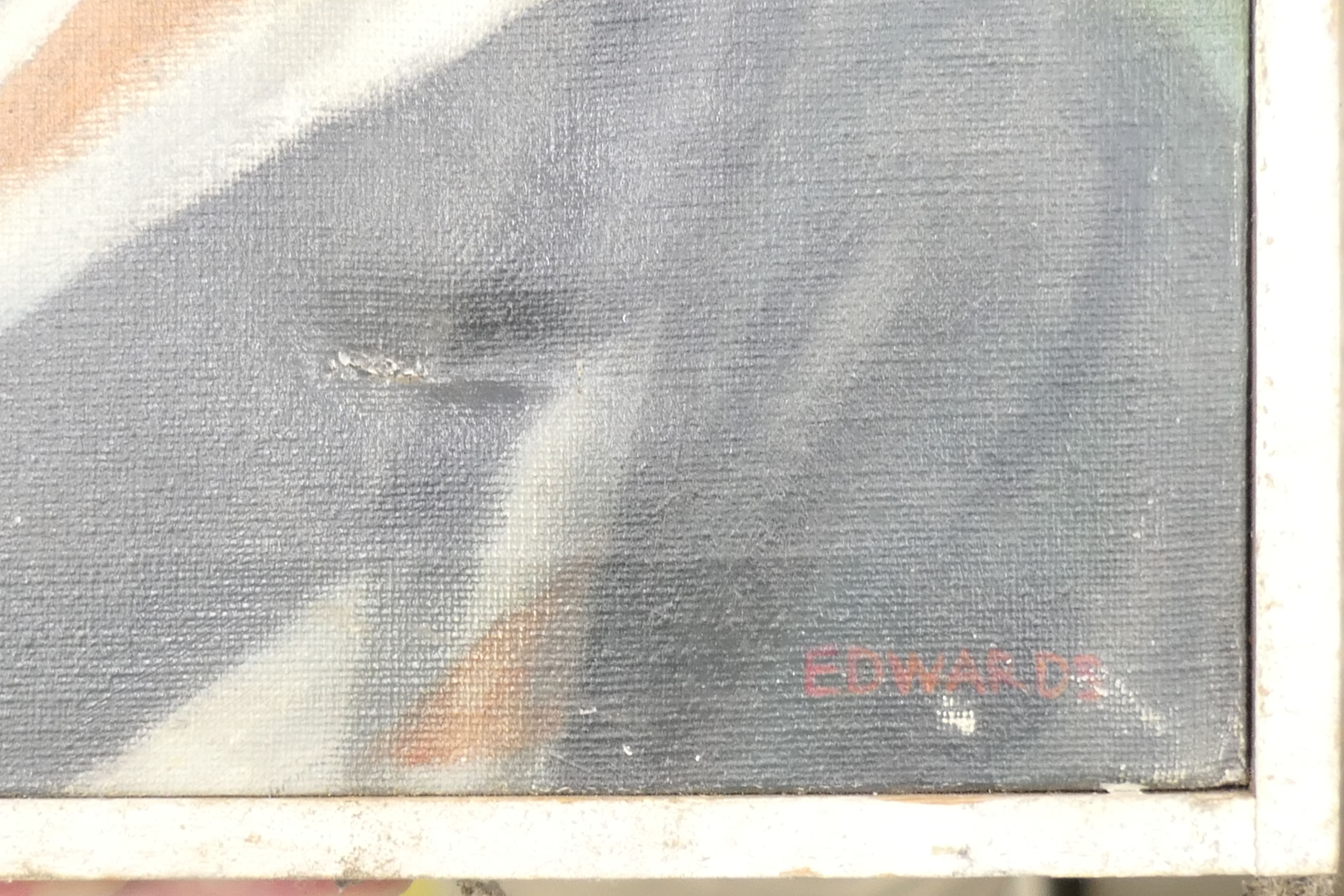 BRITISH SCHOOL (early 20th century), Portrait of a Lady, signed Edwards, oil on canvas, framed. - Image 3 of 3