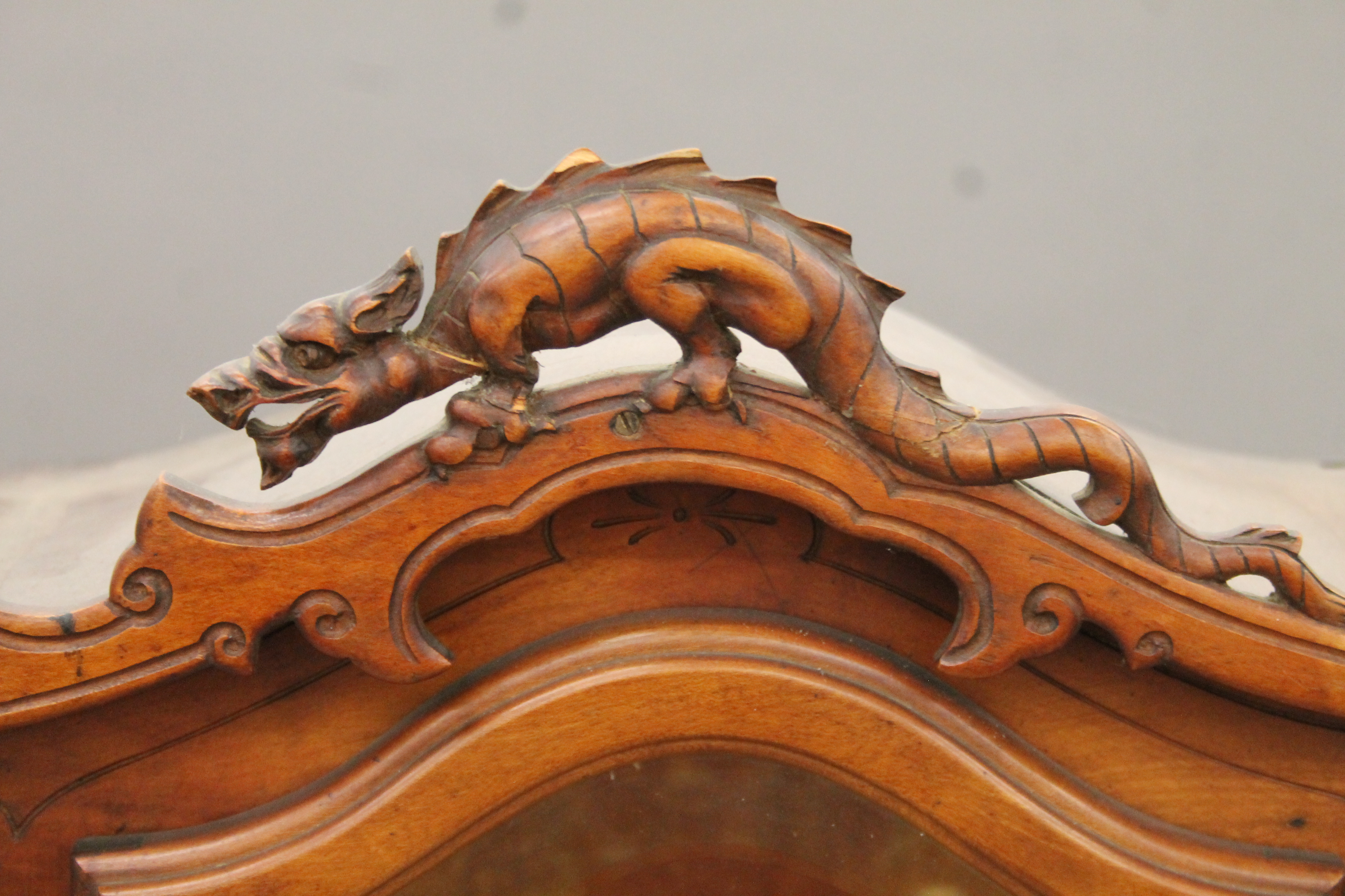 An early 20th century Continental side cabinet in the chinoiserie manner. 153 cm high x 55 cm wide. - Image 6 of 7