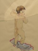 Nude Young Boy, pencil and watercolour, signed EGON SCHIELE and dated 1915,