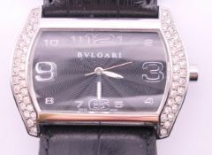 A Bulgari 5016 wristwatch. 4 cm wide.