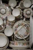 A Paragon Country Lane pattern porcelain tea and dinner service. The teapot 25 cm long.
