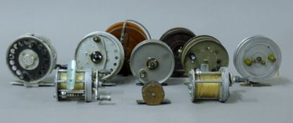 Ten assorted reels, including a Jecta, a Pridex,