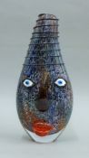 An Art glass face vase. 30.5 cm high.