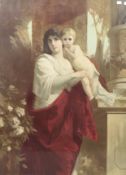 After WILLIAM-ADOLPHE BOUGUEREAU (1825-1905) French, Madonna and Child, print, framed and glazed.