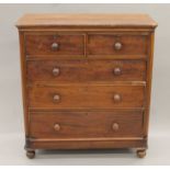 A Victorian mahogany chest of drawers. 103 cm wide.