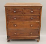A Victorian mahogany chest of drawers. 103 cm wide.