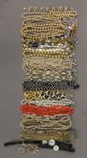 A quantity of costume jewellery to include pearl necklaces, watches, cufflinks rings, etc.