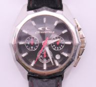 A Chronotech chronograph gentlemen's wristwatch. 5 cm diameter including crown.