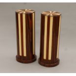 A pair of Art Deco-style pedestals. Each 79 cm high.