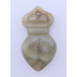 A jade pendant, possibly Maori. 5.8 cm high.