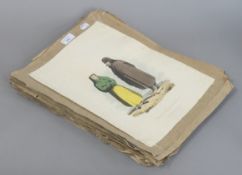 A quantity of 19th century prints of various Portuguese Scenes and Figures,