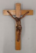 An 18th century carved fruitwood Corpus Christi figure, typically modelled,
