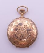 A Waltham gold plated full hunter pocket watch,