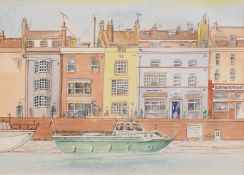 JOHN TANTON, The Front at Weymouth, watercolour, signed, framed and glazed. 22.5 x 31 cm.