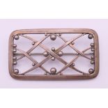 A Georg Jensen silver brooch, stamped Georg Jensen, Sterling, Denmark 266. 5.3 x 3 cm.