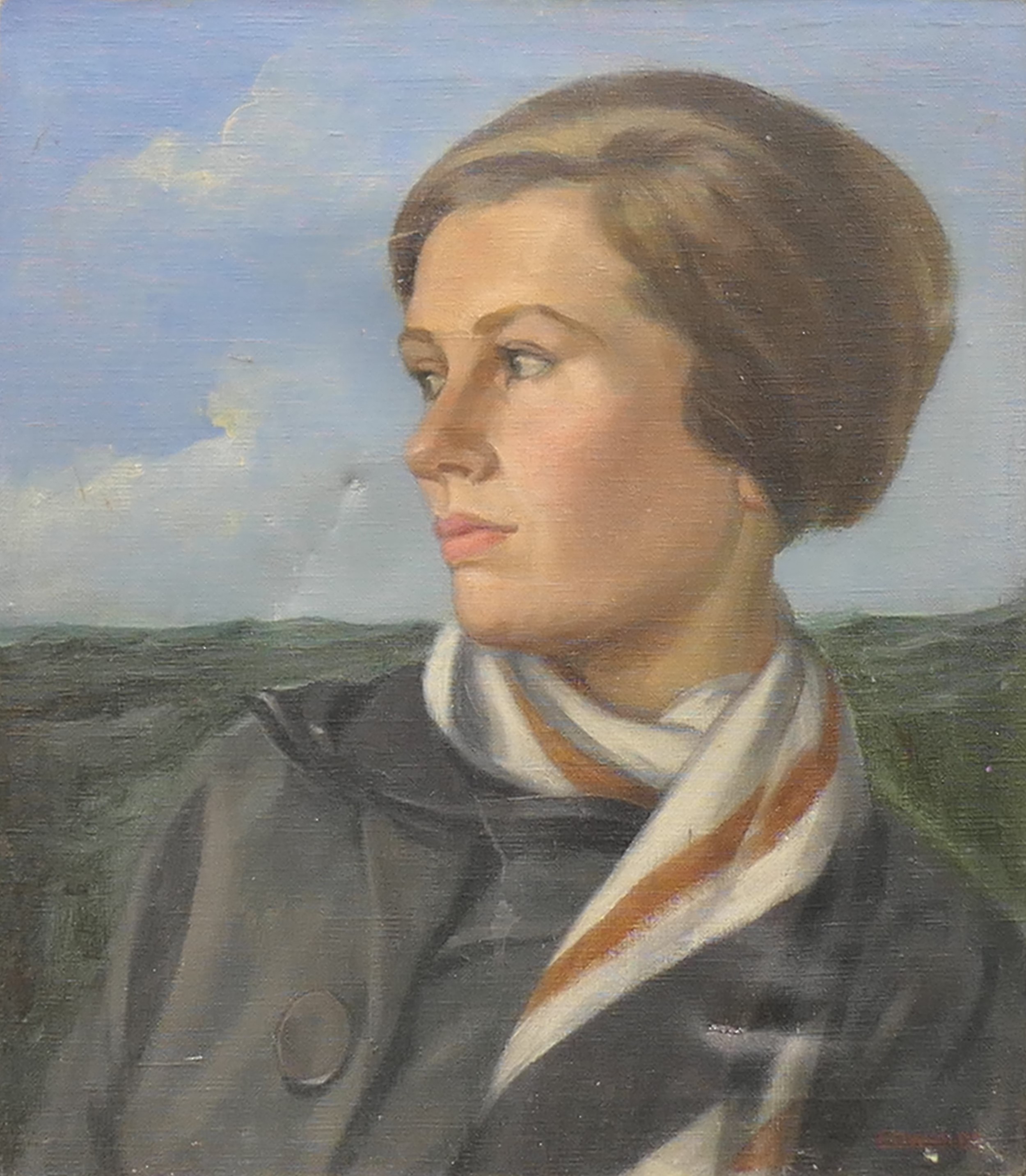 BRITISH SCHOOL (early 20th century), Portrait of a Lady, signed Edwards, oil on canvas, framed.