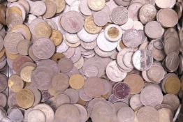 A collection of various coins.
