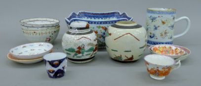 A quantity of Chinese and Japanese ceramics, including ginger jars, bowls, mug, etc.