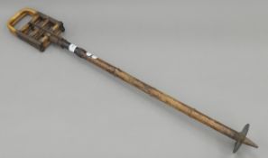 A vintage bamboo shooting stick. 89 cm long.