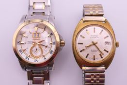 Two vintage wristwatches (a Montine and a Seiko Premier Kinetic Perpetual 7D56-0AB0). Seiko 4.