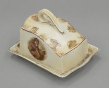 A Bruce Bairnsfather ceramic butter dish. 14.5 cm long.