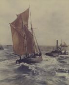 Two framed and glazed prints of Norfolk Wherries. The largest 62 x 56.5 cm overall.