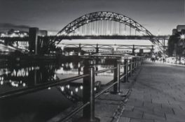 Tyne Bridge, a black and white photograph, signed C L Taylor to the margin,
