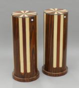 A pair of Art Deco-style pedestals. Each 80 cm high.