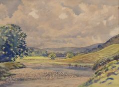 FLORENCE R WALKER (20th century), The Skirfare, Littondale, watercolour,