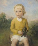 HENRY JOHN LINTOTT (1877-1965) British, Portrait of the Artist's Granddaughter Holding a Doll,