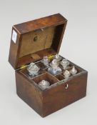An 19th century mahogany apothecary's box. 18 cm wide.
