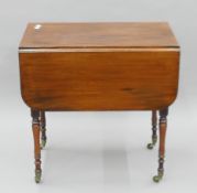 A 19th century mahogany supper table. 73 cm long.