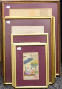 A collection of eleven various Indian watercolours, each framed and glazed.